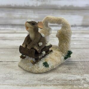 Charming Tails Mouse Figurine Dashing Through The Snow‎ Fitz & Floyd 87/234
